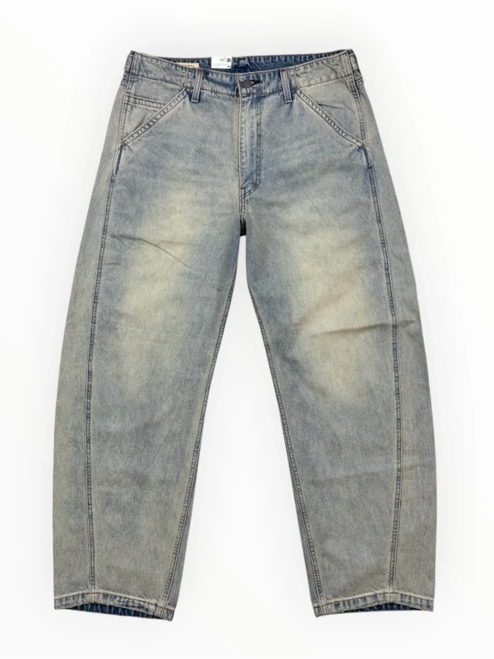NWT Levis Premium Baggy Barrel Leg Jeans Tag 33 W  Light Wash Actual 34x32